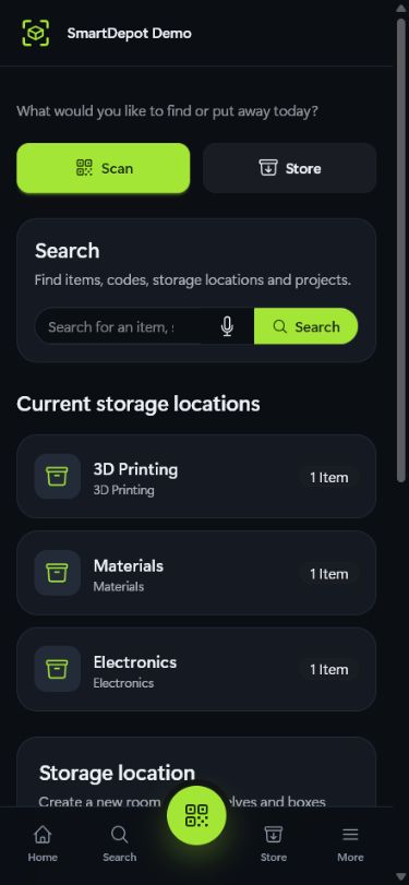 SmartDepot mobile home in English